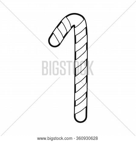 Vector Design Of Lollipop And Cane Logo. Graphic Of Lollipop And Spiral Stock Vector Illustration.