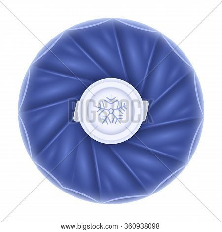 Ice Bag Vector Icon.realistic Vector Icon Isolated On White Background Ice Bag.