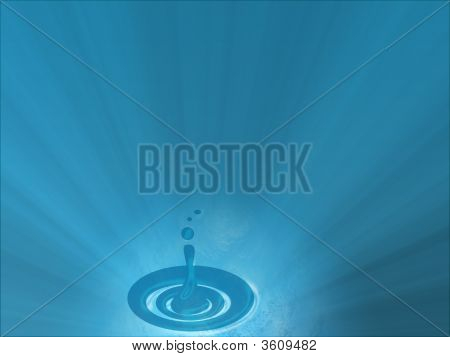 Gota azul caindo