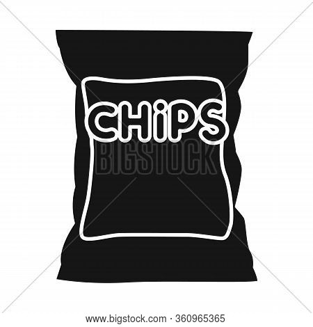 Isolated Object Of Chip And Fluted Logo. Graphic Of Chip And Crunchy Stock Symbol For Web.