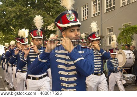 Stuttgart, Germany, 29 September 2019. Volksfest In Stuttgart. The March Through The City Center.