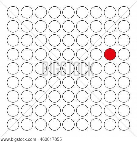 Set Circles On White Background. Round Frame Set. Vector Illustration. Stock Image.