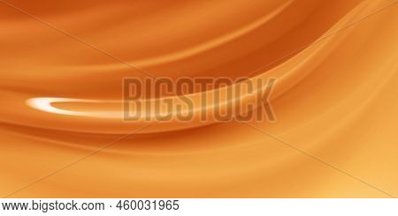 Sweet Caramel Souce, Realistic Vector Illustration, Salted Caramel