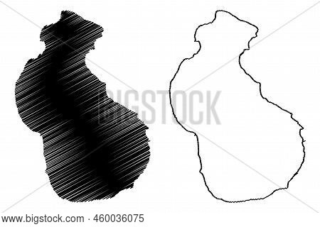 Fara Island (united Kingdom Of Great Britain And Northern Ireland, Scotland, Orkney) Map Vector Illu