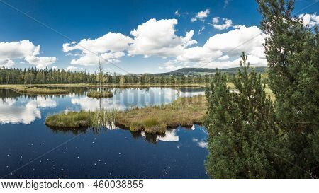 Beautiful Panoramic View Of Chalupska Slat ,borova Lada, National Park Sumava, Czech Republic, Europ