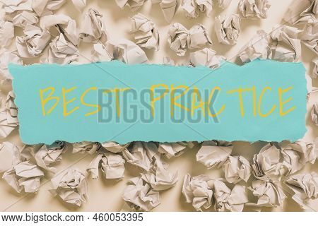 Conceptual Caption Best Practice. Word Written On Method Systematic Touchstone Guidelines Framework 