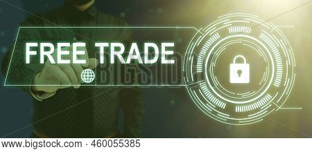 Handwriting Text Free Trade. Internet Concept The Ability To Buy And Sell On Your Own Terms And Mean