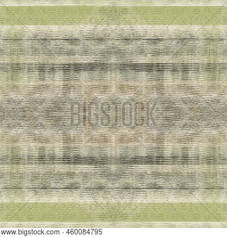 Green Forest Marl Seamless Pattern. Textured Woodland Weave For Irregular Melange Background. All Ov