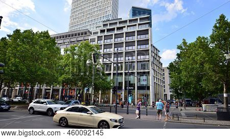 Berlin, Germany. 16 August 2022. A Bustling City, A Street Of A Great Metropolis.the Luxury Shopping