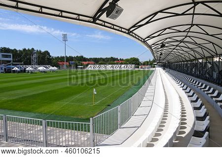Kovalivka, Ukraine - September 2, 2020: Panoramic View Of Kolos Stadium In Kovalivka Village, Kyiv O