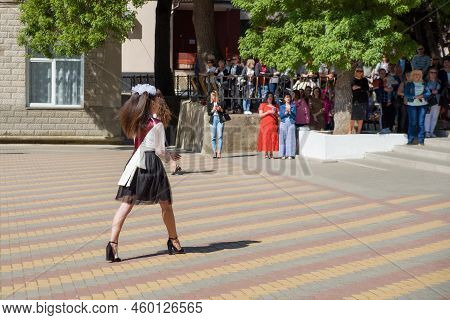 School Leavers Celebrate The 'day Of Farewell Bell' Dedicated To Graduation From School. School Grad