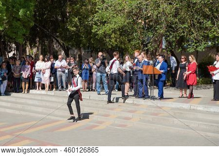School Leavers Celebrate The 'day Of Farewell Bell' Dedicated To Graduation From School. School Grad