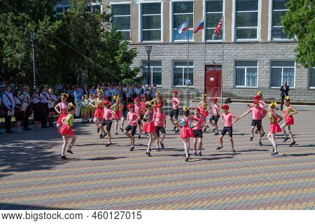 School Leavers Celebrate The 'day Of Farewell Bell' Dedicated To Graduation From School. School Grad