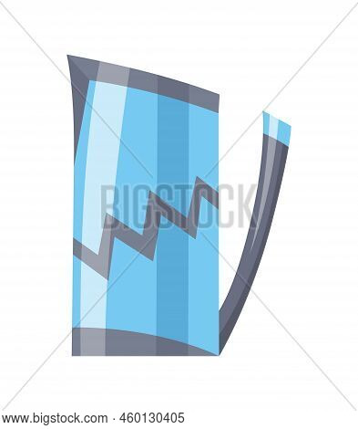 Kettle Decorative Kitchen Tool Icon. Electric Teapot Isolated Cartoon Illustration. Element For Adve