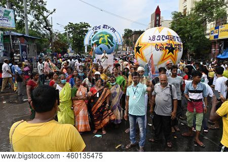 Kolkata, West Bengal, India - 21st July 2022 : All India Trinamool Congress Party, Aitc Or Tmc, At E
