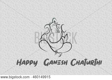 Illustration Of Happy Ganesh Chaturthi  Ganapatti Bappa Morya Greeting Wishes Celebration