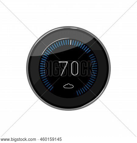 Thermometer Smart Thermostat Cartoon. Thermometer Smart Thermostat Sign. Isolated Symbol Vector Illu