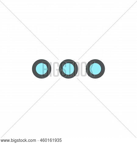 Ellipsis Flat Color Ui Icon. Suspension Points. Computer System Menu. List Of Options And Commands. 