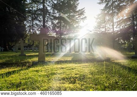 Merksplas, Antwerp, Belgium, 11th Of June, 2022, Cemetery Or Graveyard For The Unknown Homeless Peop