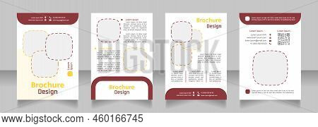 Restaurant Blank Brochure Design. Template Set With Copy Space For Text. Premade Corporate Reports C