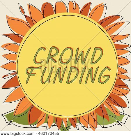 Writing Displaying Text Crowd Funding. Conceptual Photo Fundraising Kickstarter Startup Pledge Platf