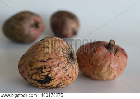 Ripe Red Custard Apple Fruit Or Annona Reticulata Bullocks Heart. A Fruit Which Is Vary In Shape
