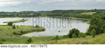 Serene Landscape In The Wild - The Shores Of Lake Otolovo In Belarus