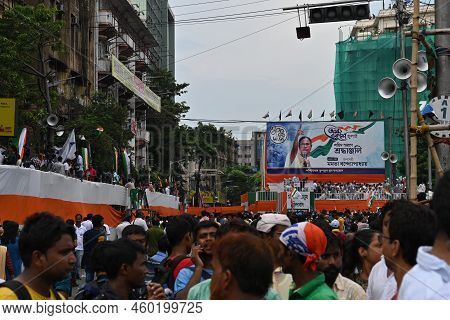 Kolkata, West Bengal, India - 21st July 2022 : All India Trinamool Congress Party, Aitc Or Tmc, At E