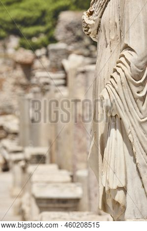 Ephesus Archaeological Site. Curetes Street. Ancient Roman Empire. Turkey