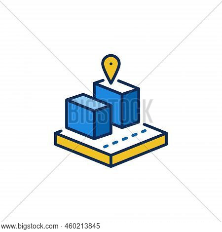 Virtual Land Vector Nft Non-fungible Token Concept Colored Icon
