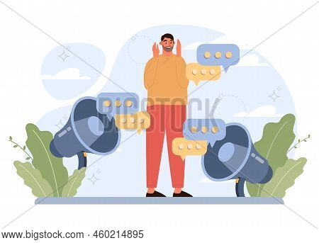 Advice Concept. Character Or Employee Giving Or Taking A Piece Of Advice