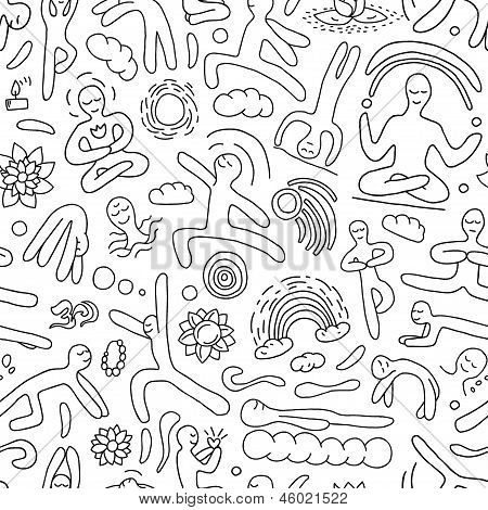Yoga-seamless Pattern