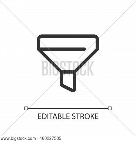 Funnel Pixel Perfect Linear Ui Icon. Customer Journey. Making Purchase. Online Marketplace. Gui, Ux 