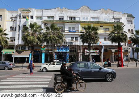 El Jadida, Morocco - February 23, 2022: Seaside Boulevard In The New Part Of El Jadida, Morocco. El 