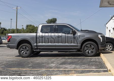 Peru - Circa August 2022: Ford F-150 Lightning Display. Ford Offers The F150 Lightning All-electric 
