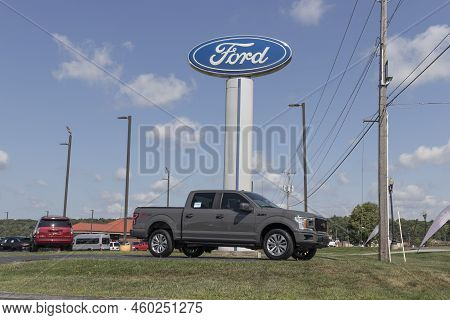 Peru - Circa August 2022: Used Ford F-150 Display At A Dealership. With Supply Issues, Ford Is Relyi