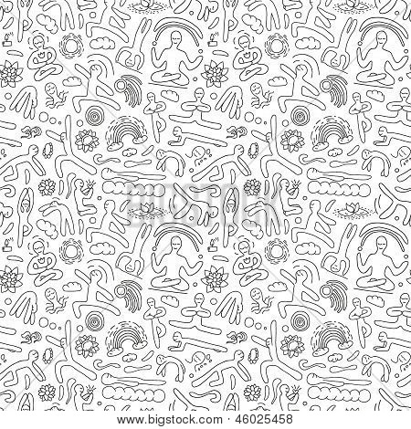 Yoga-seamless Pattern