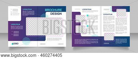 Stock Market Trading Courses Blank Brochure Design. Template Set With Copy Space For Text. Premade C