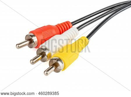 Rca Connectors Composite Electrical Connection Designs Isolated On White Background. Pca Connectors 