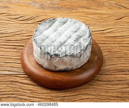 Brazilian Artisan Lua Cheia Cheese Over Wooden Table.