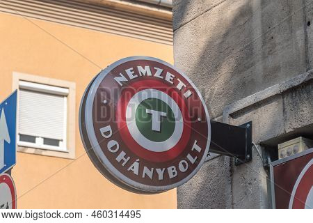 Debrecen, Hungary - June 11, 2022: Emblem Of Nemzeti Dohanybolt Shop In Hungary.