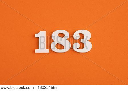 Number 183 - On Orange Foam Rubber Background