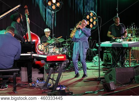 Cracow, Poland - July 08, 2022: Kenny Garrett Quintet Performing Live On The Kijow Centre Stage At S