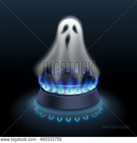 Ghost Gas Embargo Symbol Vector Realistic Eps10