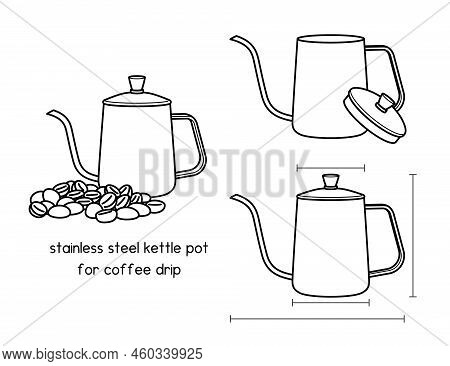 Stainless Steel Pour Over Coffee Kettle Coffee Drip Kettle Pot Stainless Steel Long Narrow Drip Tea 
