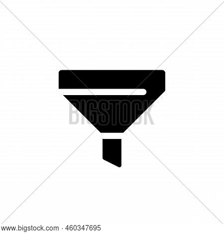 Funnel Black Glyph Ui Icon. Customer Journey. Making Purchase. E Commerce. User Interface Design. Si
