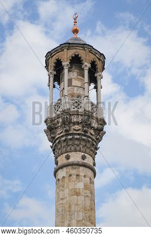 Minaret Of Aziziye Mosque In Konya City, Turkiye