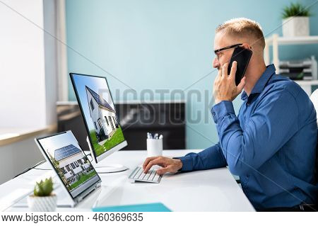 Real Estate Property Online. House Listing Contact Phone Call