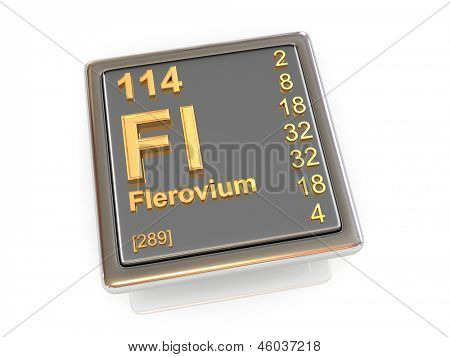 Flerovium. Elemento chimico. 3D