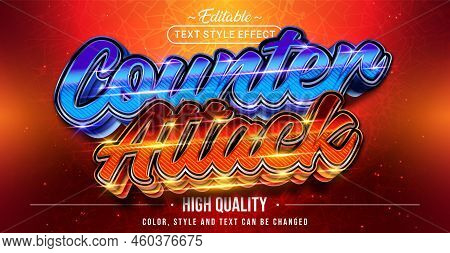 Editable Text Style Effect - Counter Attack Text Style Theme.